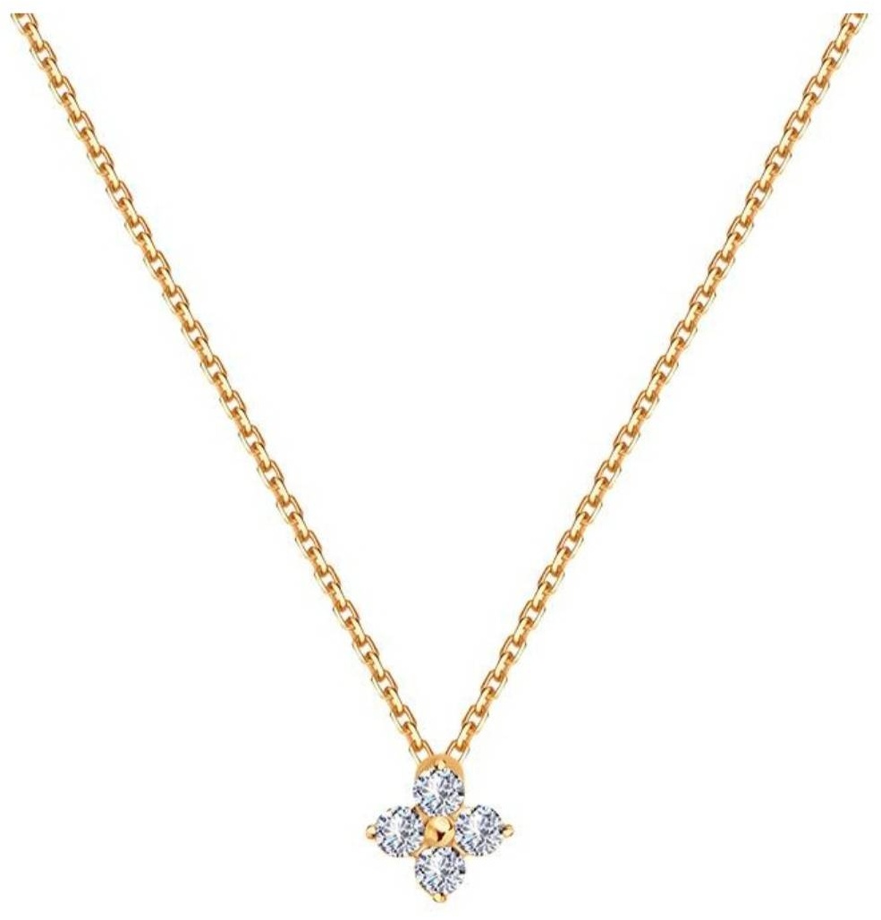 Колье KARATOV T902112214_40_2.57 длина 40 см вес 2.57 г золото, фианит