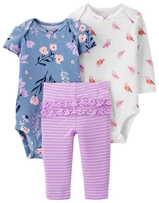 Комплект carters love розовый, сиреневый