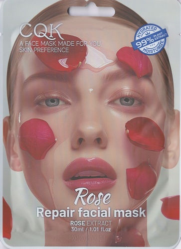 Маска для лица CQK тканевая Rose Repair 1 шт