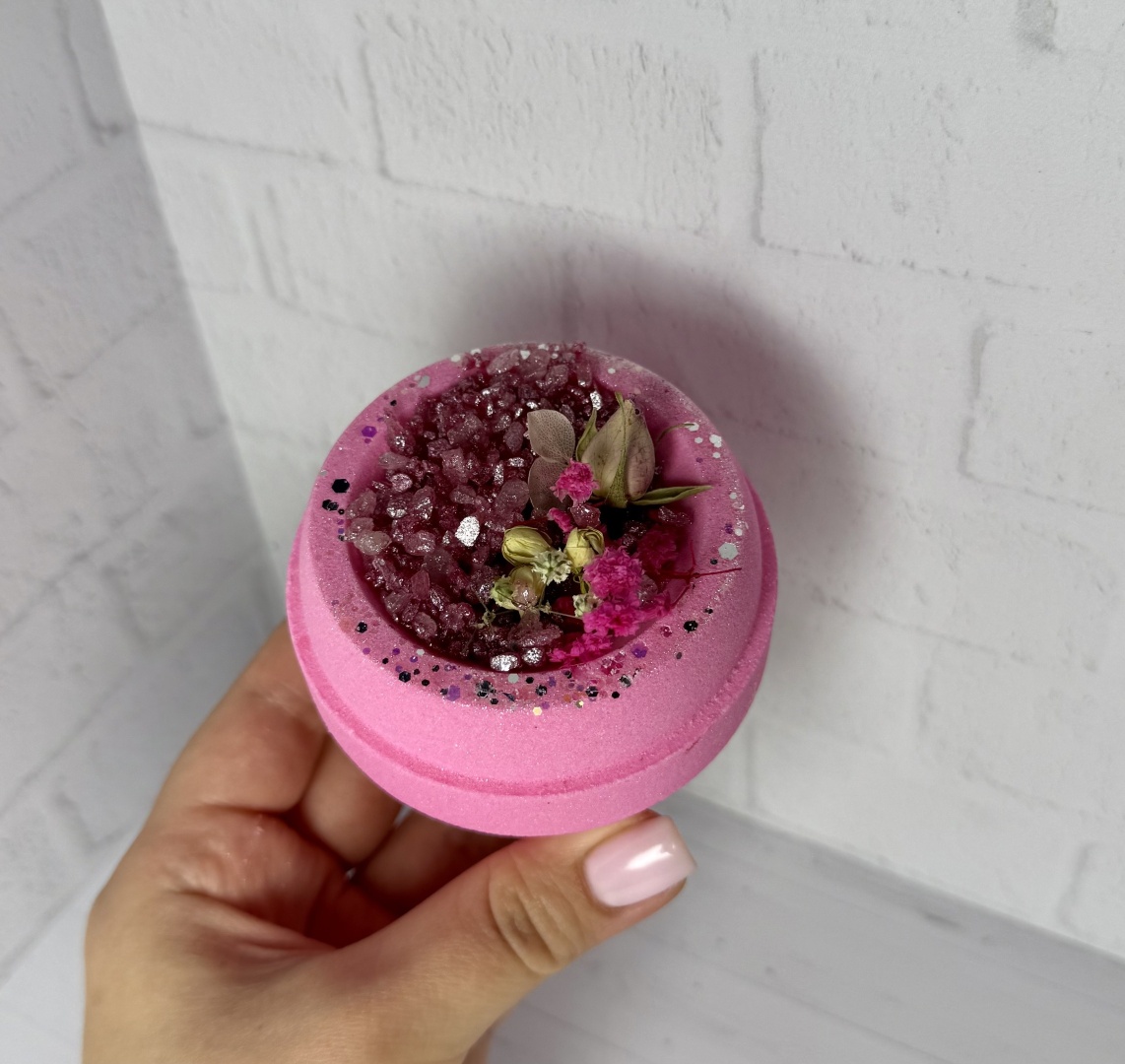 Bath_cosmetics_kz Чаша розовая бомбочка 195 г