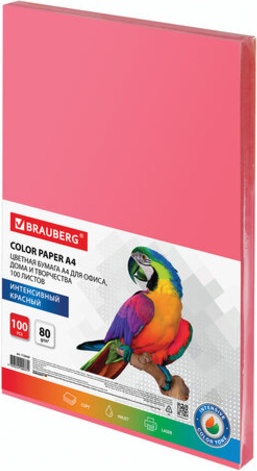 Brauberg 112449 бумага, A4, 100 шт, матовое покрытие