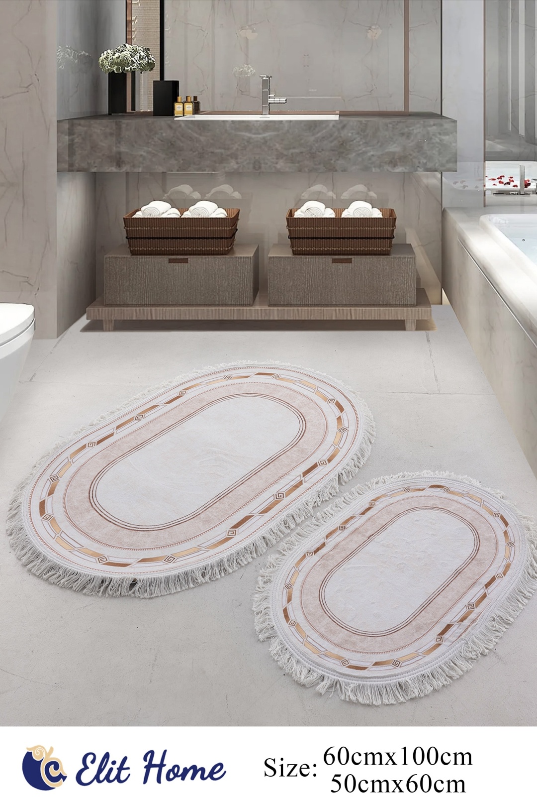 Elit Home комплект ковриков MODEVSA 100x60 см, микрофибра