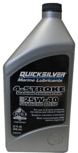 Синтетическое QUICKSILVER 4-х тактное Synthetic Blend 8M0086226 25W-40 1 л