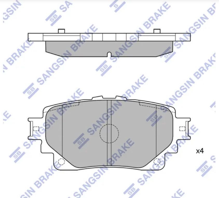 Колодки Sangsin Brake задние SP4449
