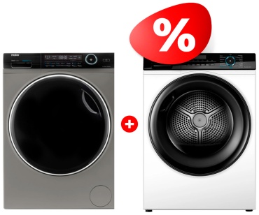 Haier HW90-B14979S + Сушильная машина Haier HD90-A2929A серебристый