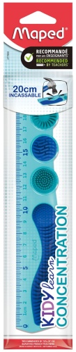 Линейка Maped 277900, 20 см, 1 шт, пластик, синий, голубой