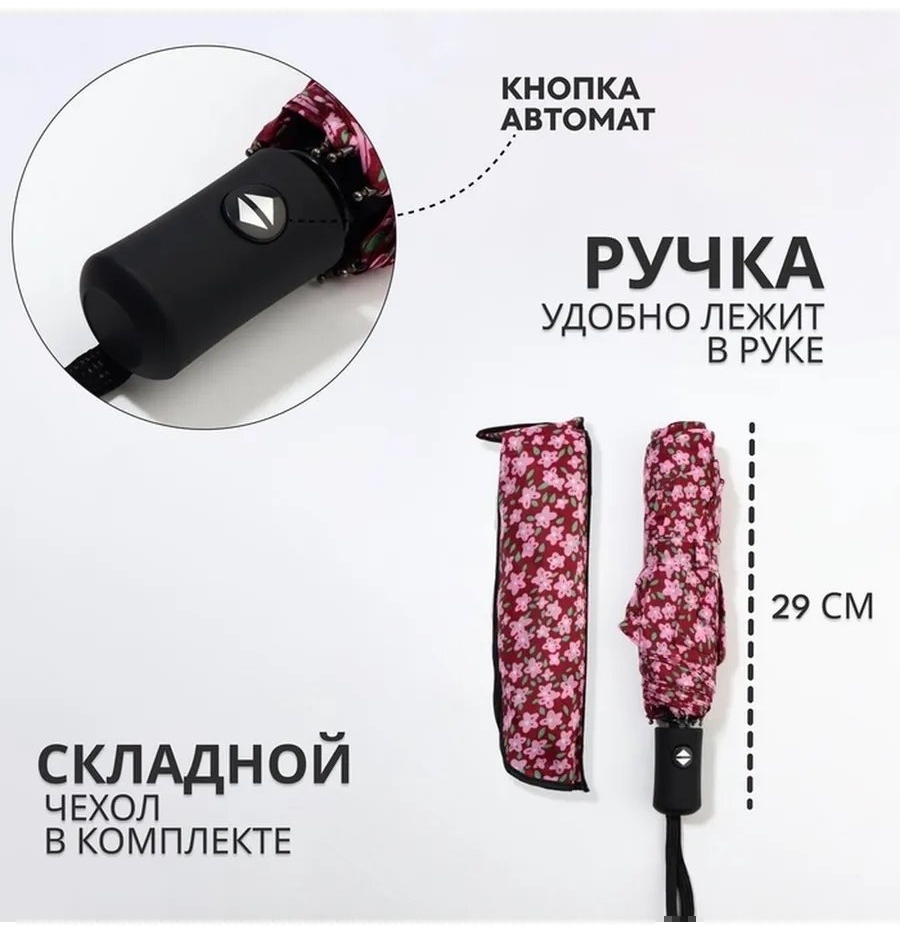 Зонт-трость механика мультиколор