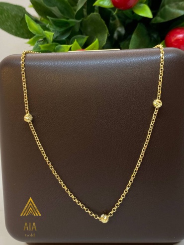 AIA GOLD AS-09 длина 50 см, вес 2.3 г золото, плетение дорика