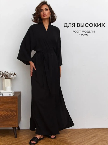 Трикотажный халат IneMuri черный
