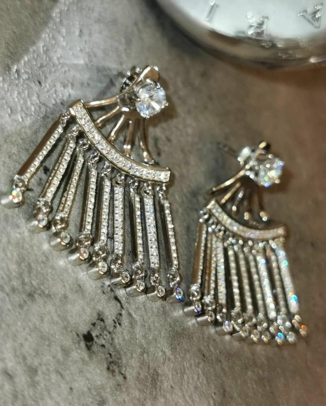 Пусеты DARID JEWELLERY Ser:02 вес 10.99 г серебро, циркон