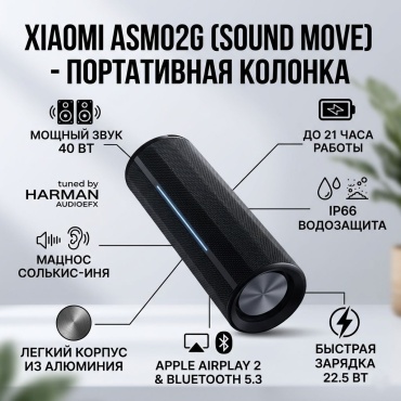 Портативная колонка Xiaomi ASM02G черный