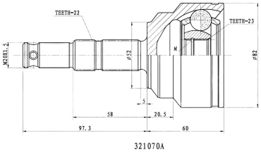 INKO шрус наружный 321070A