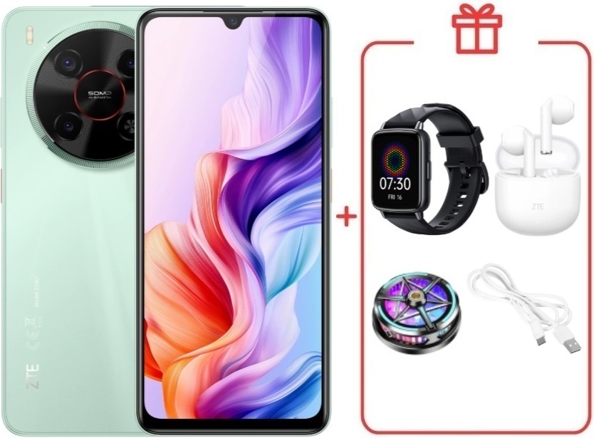 Смартфон ZTE Nubia V70 MAX 6 ГБ/128 ГБ зеленый + подарок