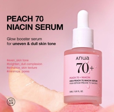 Anua сыворотка Peach 70 + niacin serum для лица, для зоны декольте 30 мл