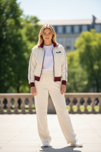 Повседневный костюм FASHION бежевый, бордовый