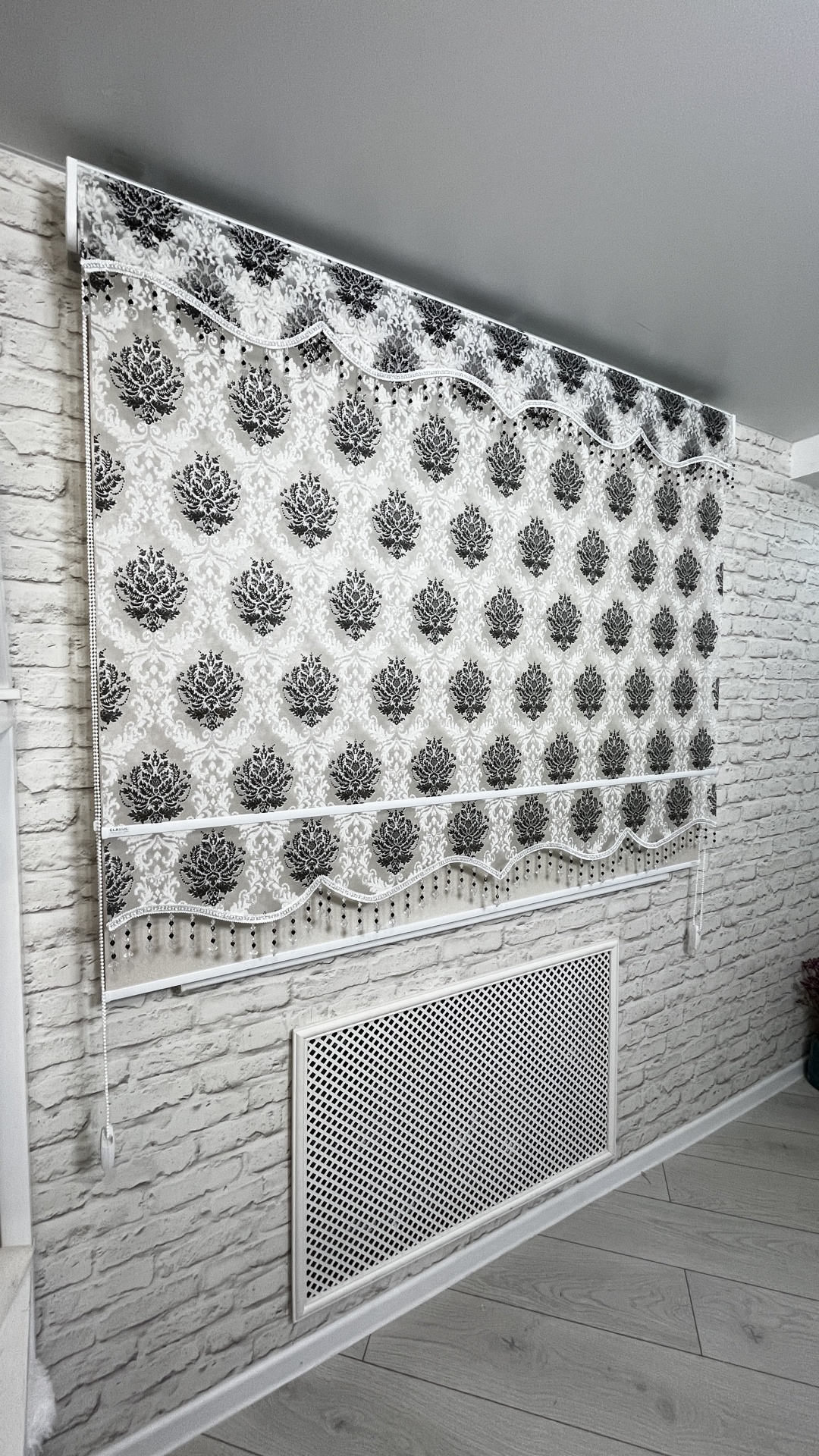 Ролл-шторы "CLC" Барокко черный 170x150 см