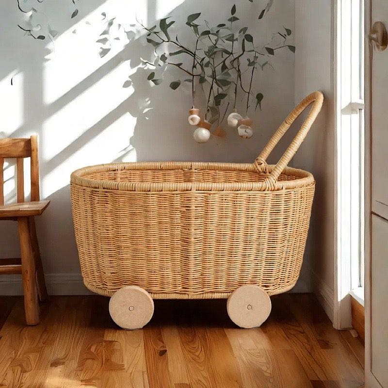 Корзина для детских вещей, игрушек 60x25x67 см, ротанг