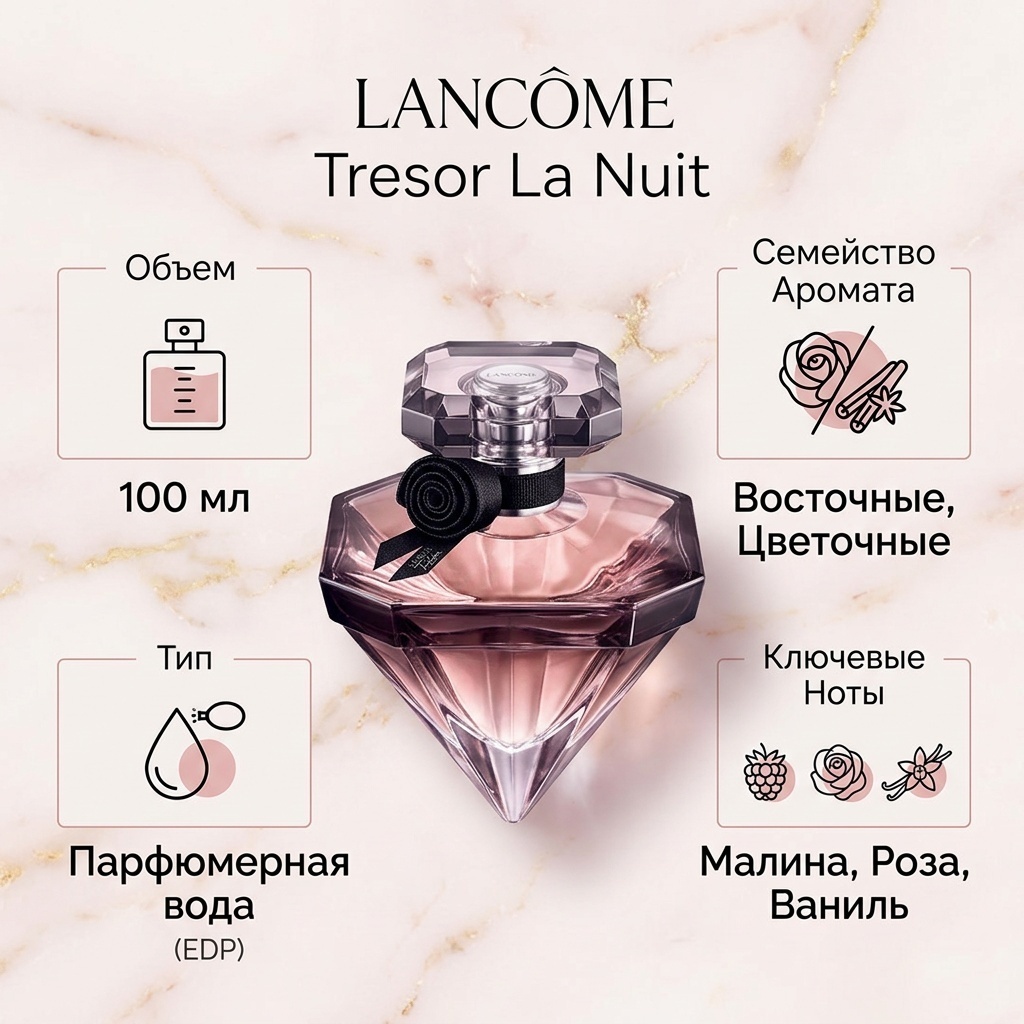 LANCOME Tresor La Nuit парфюмерная вода EDP 100 мл, для женщин