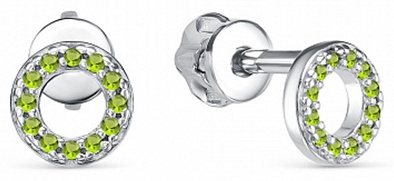 Пусеты Lucente Silver EAR-LU-925-535498 вес 0.847 г серебро, фианит