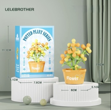 Конструктор LELEBROTHER Potted Plant Series W1504-10, деталей 63 шт