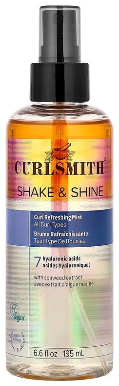 Curlsmith Shake & Shine, освежающий спрей для локонов, для всех типов локонов, 195 мл спрей средняя фиксация 195 мл