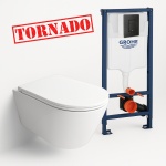 Crapper&amp;Co унитаз с инсталляцией Grohe Z - Soft Design 7006 Black, санфарфор