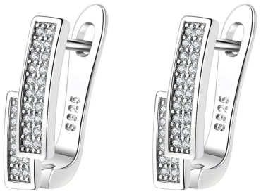 Серьги Bellur Modern shaine вес 3.04 г серебро, фианит