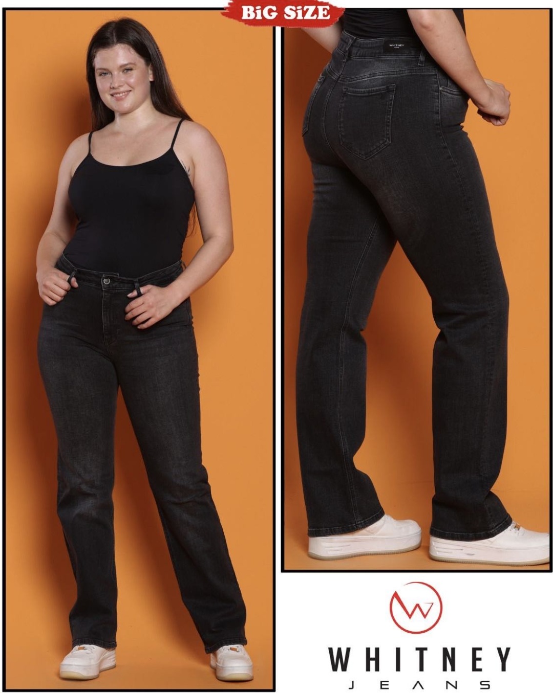 Джинсы прямые WHITNEY JEANS серый