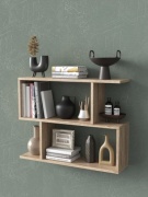 Полка A5F3A5C6C35ADC09, 18х18x53 см, бежевый, темно-бежевый