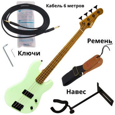 Music Room бас-гитара LUXARS S-KB20 зеленый