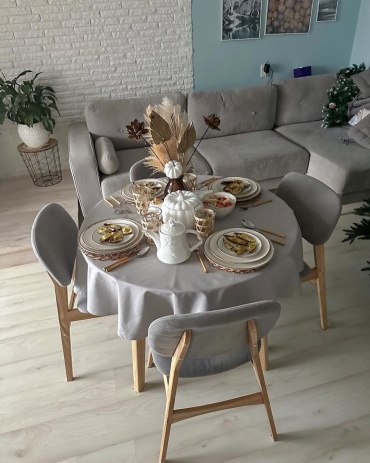 Скатерть Maryam decor & textile 120x120 см, полиэстер, хлопок, дак, 1 шт