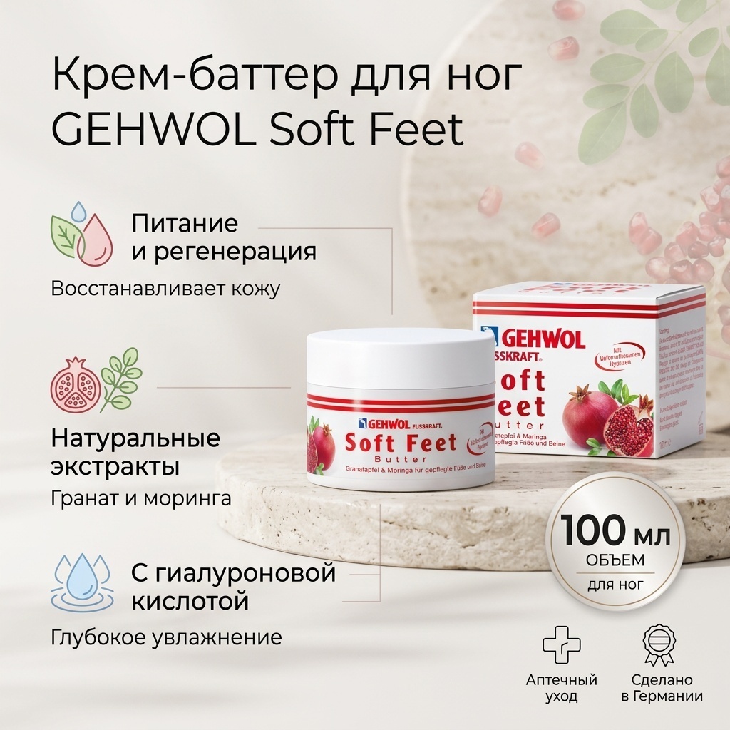 GEHWOL Гранат и Моринга крем-баттер для ног 100 мл