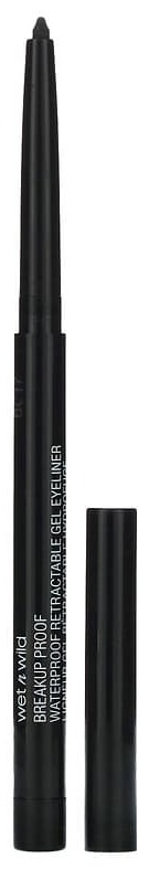 Wet n Wild Breakup Proof, водостойкая выдвижная гелевая подводка для глаз, самый черный, 0,23 г подводка черный 1111491