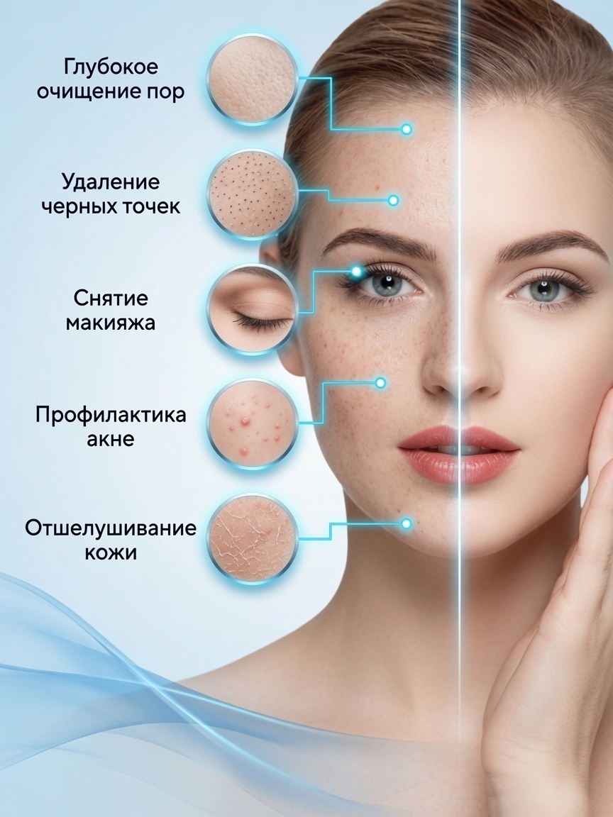 Аппарат для чистки лица вакуумный очиститель пор — фото 2