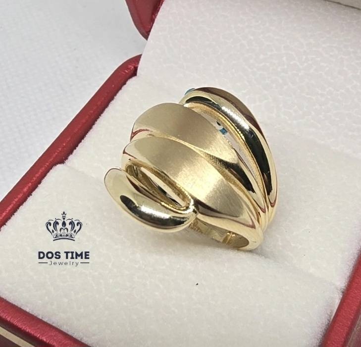 Кольцо DOS TIME 5550796 размер 19 вес 3.7 г золото, без вставок