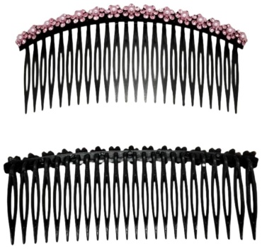 Accessories заколка гребень 1 шт, черный, розовый