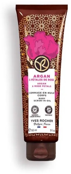 YVES ROCHER гоммаж Argan & Rose Petals для тела 150 мл
