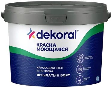 Dekoral водно-дисперсионная моющаяся 0.9 л, белый цвет