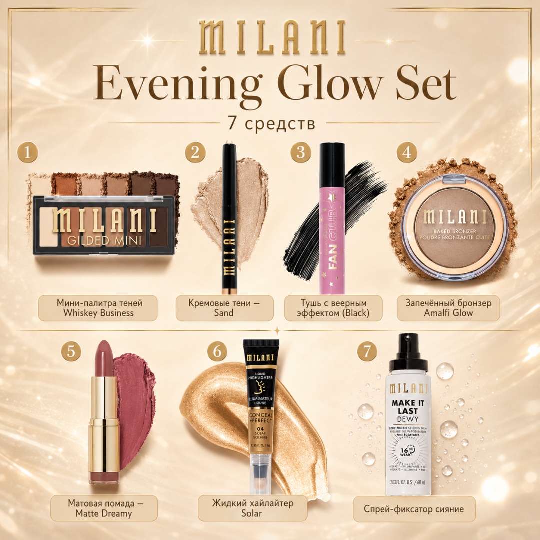 Milani Cosmetics Evening Glow Set набор декоративной косметики для женщин