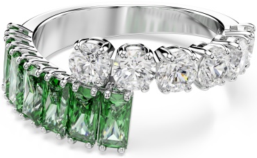 Кольцо Swarovski 5722456 размер 17 ювелирный сплав, кристаллы Swarovski, серебристый