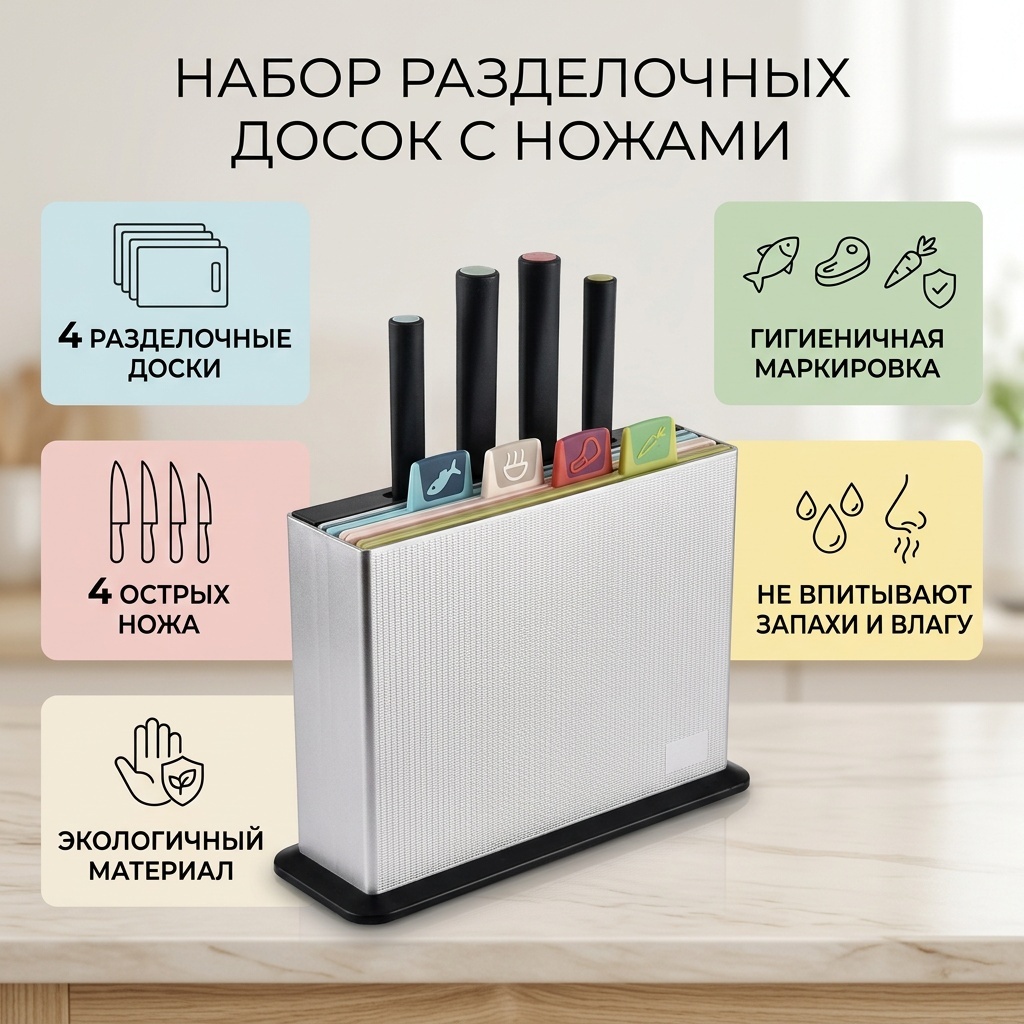 Набор ножей 169168961, лезвие: нержавеющая сталь 4 шт