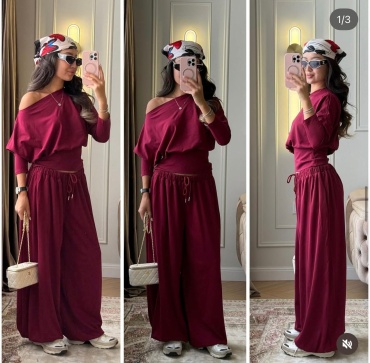 Костюм повседневный FASHION бордовый