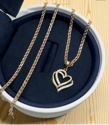 Колье Hadisha Jewelry 554 длина 55 см вес 5 г золото, фианит