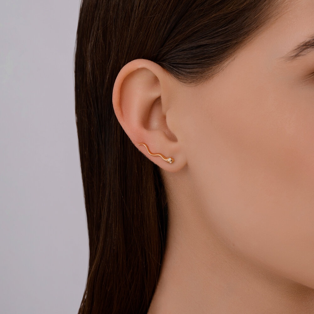 Кафф SOKOLOV EAR-SO-585-613583 вес 1.09 г золото, фианит
