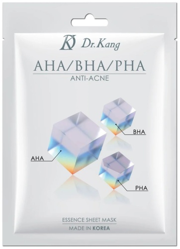Маска для лица DR. KANG тканевая AHA/BHA/PHA acids отшелушивающая с кислотами 1 шт