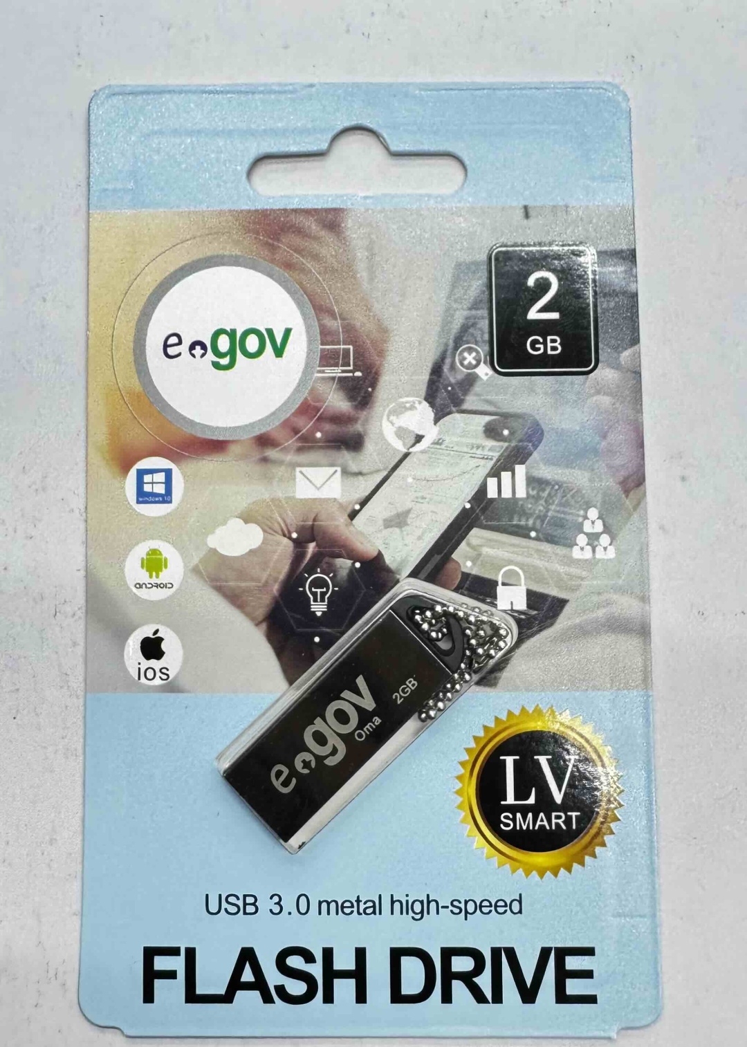 USB Flash карта 30415345_Flash Lv smart metall 2 Гб черный