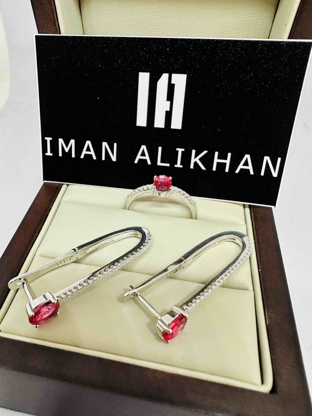 IMAN ALIKHAN Набор эксклюзив вес 7.16 г серебро, фианит, цирконий