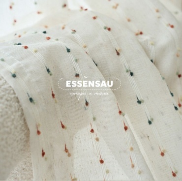 Тюль ESSENSAU 400x270 см 1 шт, лен, белый, мультиколор