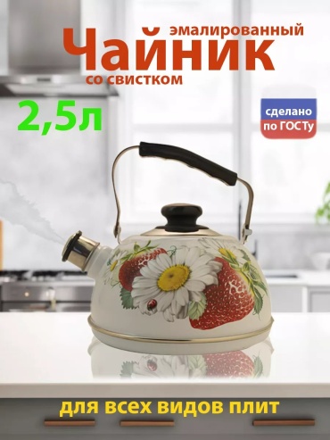 Чайник 229944769 2.5 л, сталь