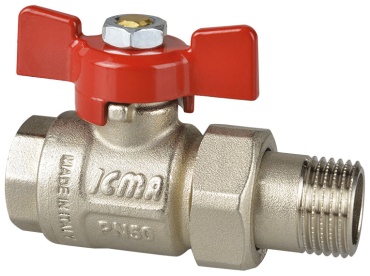 Кран шаровый Icma резьбовой (BP/HP) 87347AF11 Ду 25 (1)